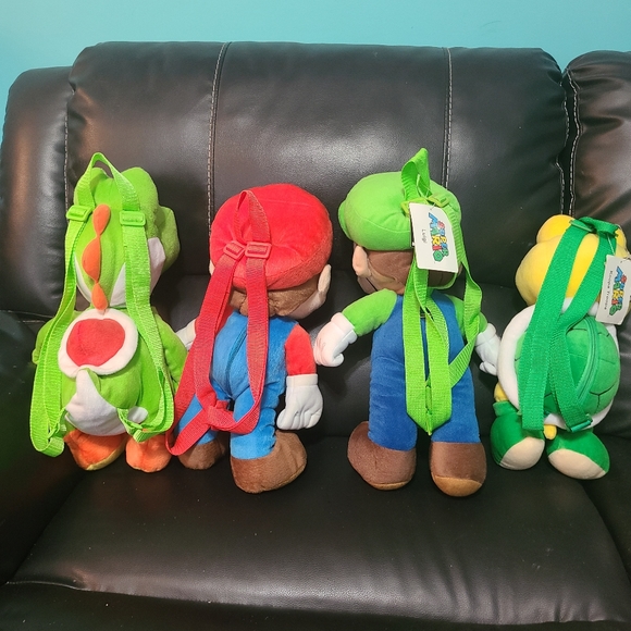 Super Mario Bro Plush Backpacks - Picture 2 of 6